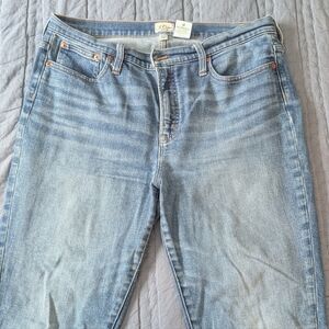 J.Crew Tall 9" high-rise Toothpick Jean Raw Hem